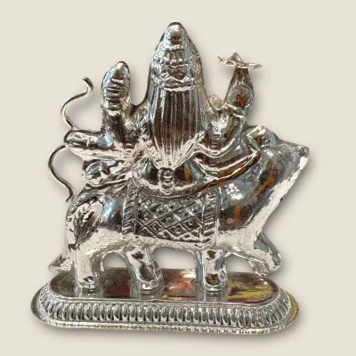 BEAUTIFUL 925 STERLING SILVER STATUE OF GODDESS MAA DURGA | SLA156