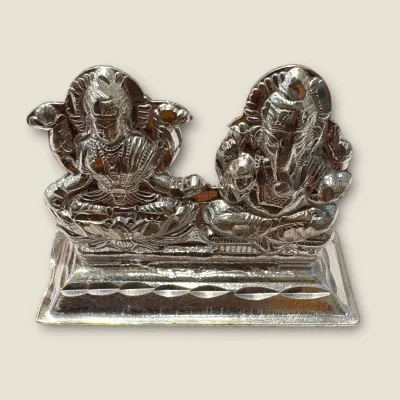 BEAUTIFUL 925 STERLING SILVER STATUE OF GODDESS MAA LAKSHMI AND GANESHA |SLA2