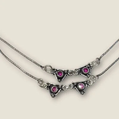 BEAUTIFUL STERLING SILVER GIRLISH ANKLETS WITH PURPLE STONES |SPY527 BEAUTIFUL STERLING SILVER GIRLISH ANKLETS WITH PURPLE STONES |SPY527