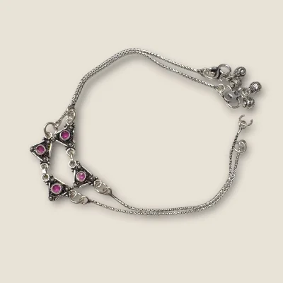 925 Sterling Silver Purple Stone Anklets | Girl's Anklet Jewelry 925 Sterling Silver Purple Stone Anklets | Girl's Anklet Jewelry