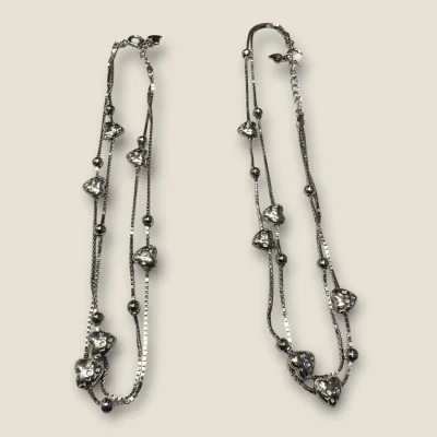 BEAUTIFUL STERLING SILVER ANKLETS WITH HEART SHAPE DESIGN |SPY534