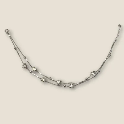 BEAUTIFUL STERLING SILVER ANKLETS WITH HEART SHAPE DESIGN |SPY534
