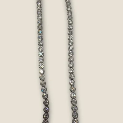 LOVELY STERLING SILVER ANKLETS WITH LOVELY WHITE STONES |SPY532