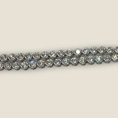 LOVELY STERLING SILVER ANKLETS WITH LOVELY WHITE STONES |SPY532