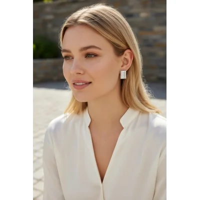 BEAUTIFUL 925 STERLING GIRLISH EARINGS WITH ZIRCONS | STP379 BEAUTIFUL 925 STERLING GIRLISH EARINGS WITH ZIRCONS | STP379