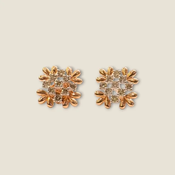 WOMEN DIAMOND EARINGS WITH SQUARE SHAPE AND EXQUISITE DESIGN | DTP46