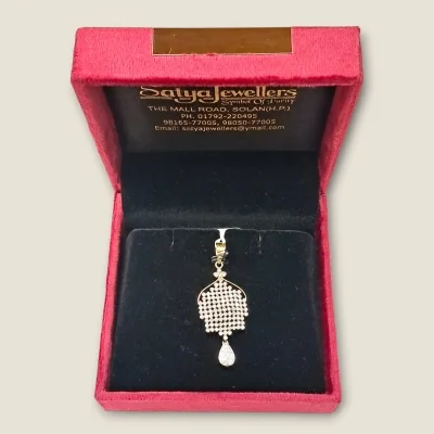 BEAUTIFUL DIAMOND PENDANT SET WITH FILIGREE DESIGN | DPS20