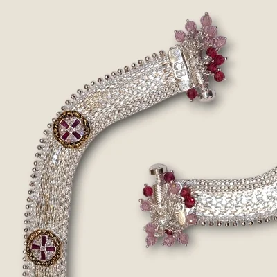 CHARM IN EVERY STEP STYLISH BRIDAL SILVER ANKLETS | SPY660