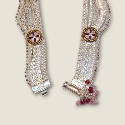CHARM IN EVERY STEP STYLISH BRIDAL SILVER ANKLETS | SPY660