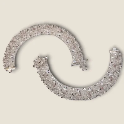 FEET ADORENED WITH GLAMOROUS SILVER BRIDAL ANKLETS | SPY661 FEET ADORENED WITH GLAMOROUS SILVER BRIDAL ANKLETS | SPY661