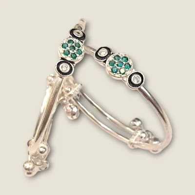 EVERY JINGLE IS BLESSING WITH BEAUTIFUL SILVER BABY KARA PAIR | SK495