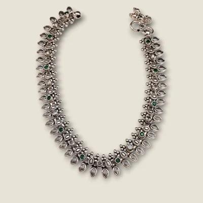 START FROM THE FEETS WITH BEAUTIFUL SILVER OXIDISE ANKLETS | SPY779