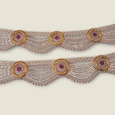 QUITELY FASHIONABLE BOLD STEP WITH BEAUTIFUL SILVER BRIDAL ANKLETS | SPY663