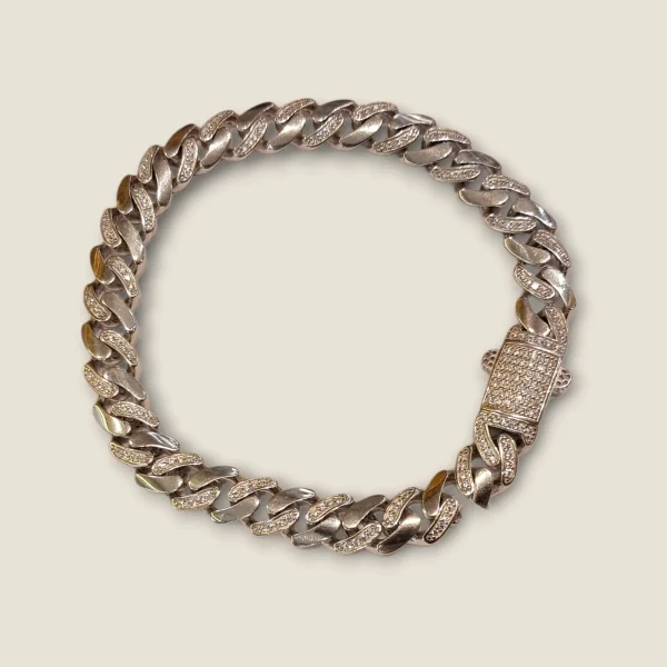 BEAUTIFUL SILVER MEN'S BRACLELETS IN CURB DESIGN | SB272