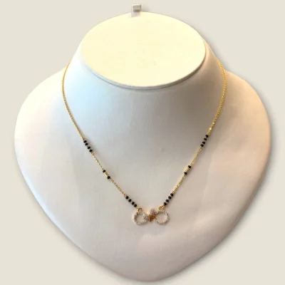 MINIMAL LIGHT WAITED GOLD MANGALSUTAR WITH LOVELY DESIGN | MSS425