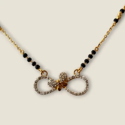 MINIMAL LIGHT WAITED GOLD MANGALSUTAR WITH LOVELY DESIGN | MSS425 MINIMAL LIGHT WAITED GOLD MANGALSUTAR WITH LOVELY DESIGN | MSS425