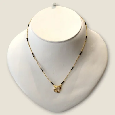 BEAUTIFUL TWIN HEART GOLD MANGALSUTAR FOR DAILY WEAR | MSS413