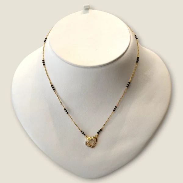 BEAUTIFUL TWIN HEART GOLD MANGALSUTAR FOR DAILY WEAR | MSS413