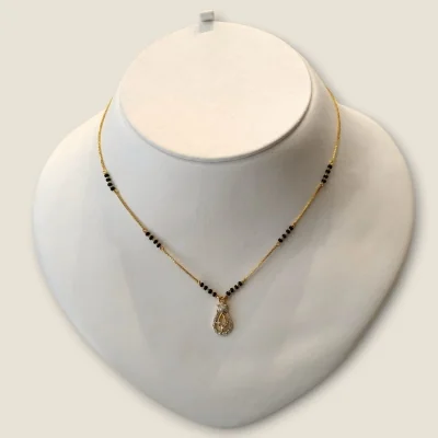LIGHT WAITED DAILY TO WEAR GOLD MANGALSUTAR WITH ZIRCONS | MSS412