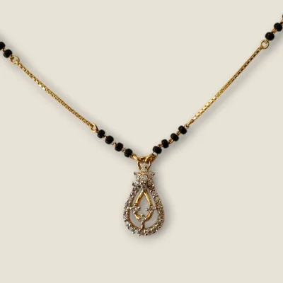 LIGHT WAITED DAILY TO WEAR GOLD MANGALSUTAR WITH ZIRCONS | MSS412