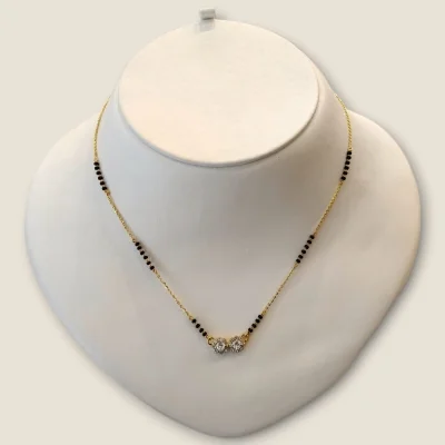 STYLISH DAILY WEAR GOLD MANGALSUTAR WITH ZIRCONS | MSS424