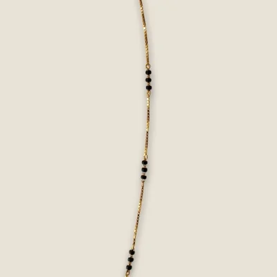 SIMPLE STUNNING STYLISH LIGHT WAITED GOLD MANGALSUTAR | MSS426