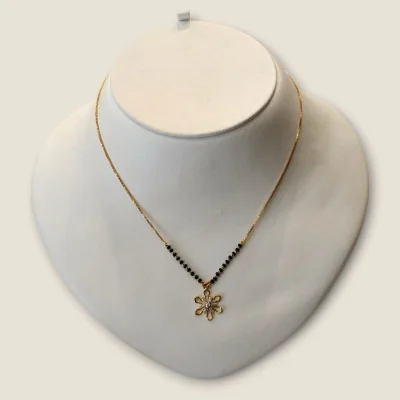 BEAUTIFUL STAR SHAPE DAILY WEAR GOLD MANGALSUTAR WITH ZIRCONS | MSS427