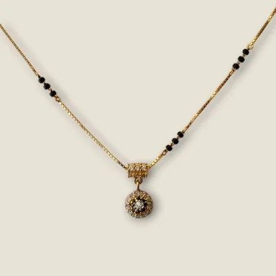 BRIGHT BEAUTIFUL MINIMAL CHAIN GOLD MANGALSUTAR | MSS432