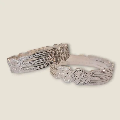 LOVELY SILVER KARA PAIR A PERFECT BLEND OF TRADITION | SK558