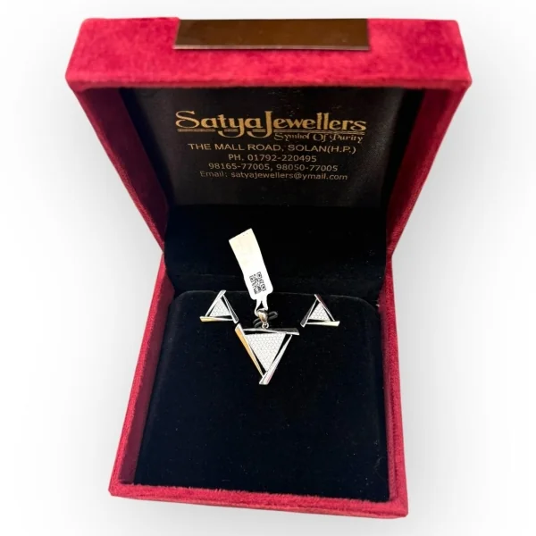 STERLING SILVER PENDENT SET IN TRIANGLE SHAPE | SPS53