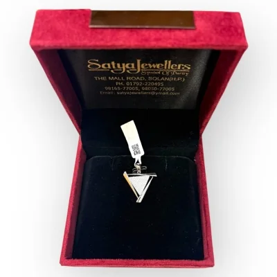 925 Sterling Silver Triangle Pendant Set | SPS53 - 5.42g Silver Jewelry