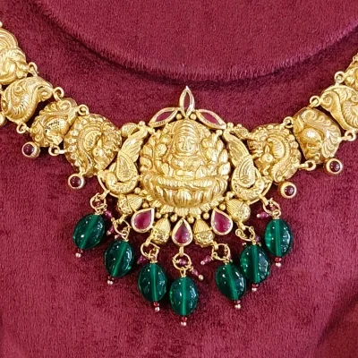 BEAUTIFUL 916 HUID HALLMARK GOLD NECKLACE WITH EARINGS | ZST45 BEAUTIFUL 916 HUID HALLMARK GOLD NECKLACE WITH EARINGS | ZST45