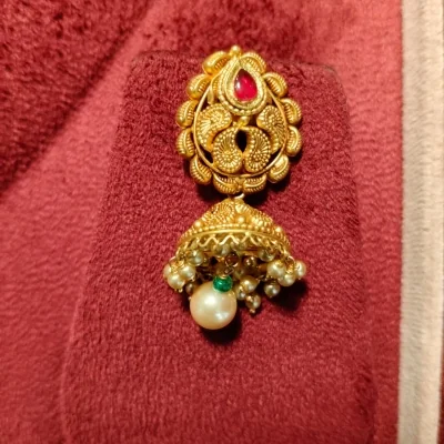 BEAUTIFUL 916 HUID HALLMARK ANTIQUE GOLD NECKLACE WITH EARINGS | ST1044 BEAUTIFUL 916 HUID HALLMARK ANTIQUE GOLD NECKLACE WITH EARINGS | ST1044