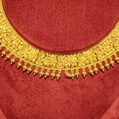 BEAUTIFUL 916 HUID HALLMARK GOLD NECKLACE WITH EARINGS | ZST51 BEAUTIFUL 916 HUID HALLMARK GOLD NECKLACE WITH EARINGS | ZST51