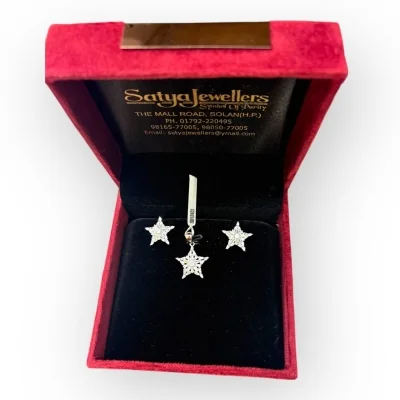 925 Sterling Silver Star Shape Pendant | Silver Pendant Set
