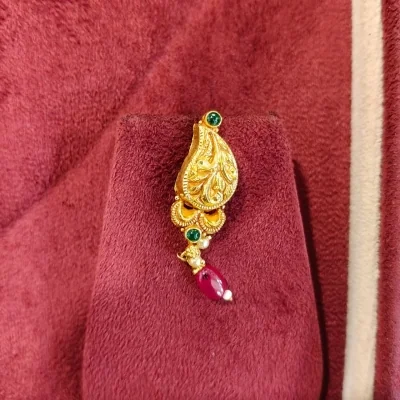 BEAUTIFUL 22CT 916 HUID HALLMARK GOLD NECKLACE WITH EARINGS WITH LOVELY STONES | ZST82 BEAUTIFUL 22CT 916 HUID HALLMARK GOLD NECKLACE WITH EARINGS WITH LOVELY STONES | ZST82