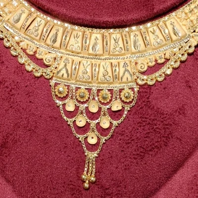 BEAUTIFUL 22CT 916 HUID HALLMARK GOLD NECKLACE WITH EARINGS YELLOW GOLD | ST347 BEAUTIFUL 22CT 916 HUID HALLMARK GOLD NECKLACE WITH EARINGS YELLOW GOLD | ST347