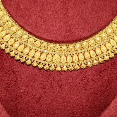 BEAUTIFUL 22CT 916 HUID HALLMARK GOLD NECKLACE WITH EARINGS | ST983 BEAUTIFUL 22CT 916 HUID HALLMARK GOLD NECKLACE WITH EARINGS | ST983