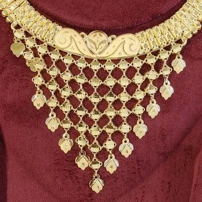 BEAUTIFUL 22CT 916 HUID HALLMARK GOLD NECKLACE WITH EARINGS | ST1169 BEAUTIFUL 22CT 916 HUID HALLMARK GOLD NECKLACE WITH EARINGS | ST1169