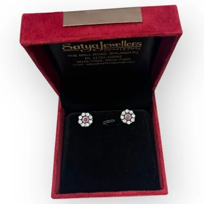 Pink Stone Sterling Silver Pendant Set | 925 Silver SPS32 Pink Stone Sterling Silver Pendant Set | 925 Silver SPS32