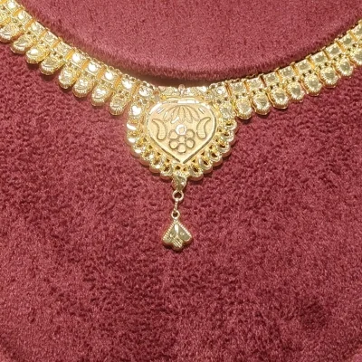 BEAUTIFUL 22CT 916 HUID HALLMAR YELLOW GOLD NECKLACE WITH EARINGS & LOVELY DESIGN | ZST68 BEAUTIFUL 22CT 916 HUID HALLMAR YELLOW GOLD NECKLACE WITH EARINGS & LOVELY DESIGN | ZST68