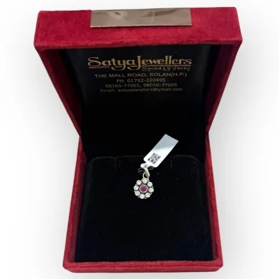 Pink Stone Sterling Silver Pendant Set | 925 Silver SPS32 Pink Stone Sterling Silver Pendant Set | 925 Silver SPS32
