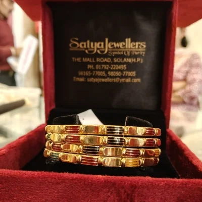 BEAUTIFUL 22CT 916 HUID HALLMARK GOLD BANGLES WITH LOVELY DESIGNS | BNG3