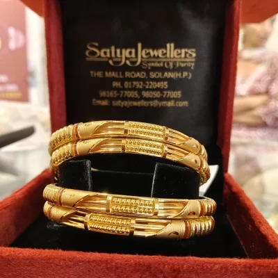 BEAUTIFUL 22CT 916 HUID HALLMARK GOLD BANGLES WITH LOVELY UNIQUE DESIGNS | BNG84 BEAUTIFUL 22CT 916 HUID HALLMARK GOLD BANGLES WITH LOVELY UNIQUE DESIGNS | BNG84