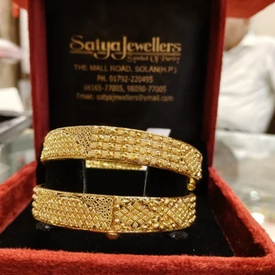 BEAUTIFUL 22CT 916 HUID HALLMARK GOLD BANGLES WITH LOVELY DESIGNS | KA342 BEAUTIFUL 22CT 916 HUID HALLMARK GOLD BANGLES WITH LOVELY DESIGNS | KA342