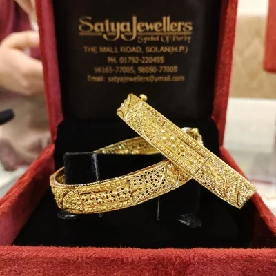BEAUTIFUL 22CT 916 HUID HALLMARK GOLD BANGLES WITH LOVELY DESIGN | SKA10 BEAUTIFUL 22CT 916 HUID HALLMARK GOLD BANGLES WITH LOVELY DESIGN | SKA10