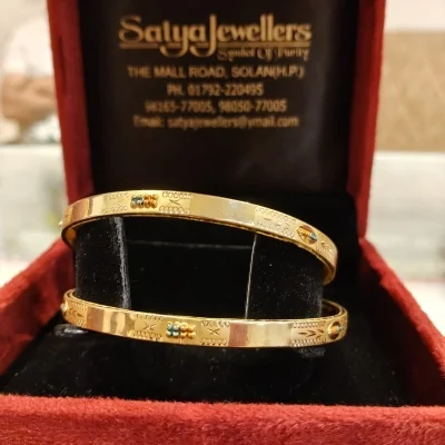 BEAUFITUL 222CT 916HUID HALLMARK GOLD BNGLES WITH LOVELY DESIGN | BNG82 BEAUFITUL 222CT 916HUID HALLMARK GOLD BNGLES WITH LOVELY DESIGN | BNG82