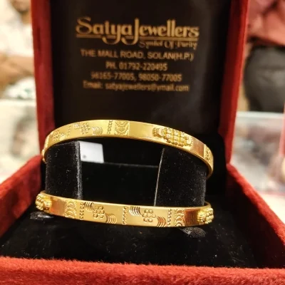 BEAUFITUL 222CT 916HUID HALLMARK GOLD BNGLES WITH LOVELY DESIGN | BNG80 BEAUFITUL 222CT 916HUID HALLMARK GOLD BNGLES WITH LOVELY DESIGN | BNG80