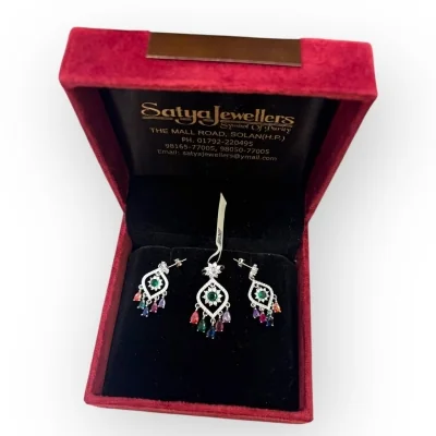925 Sterling Silver Pendant Set | Diamond Accent | SPS42