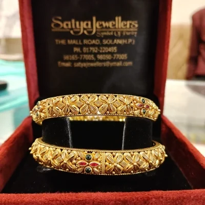 BEAUTIFUL 22CT 916 HUID HALLMARK GOLD BANGLES WITH UNIQUE DESIGN | KA344 BEAUTIFUL 22CT 916 HUID HALLMARK GOLD BANGLES WITH UNIQUE DESIGN | KA344